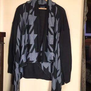 Long sweater wrap with long sleeves